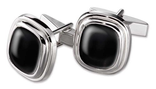 Black Onyx Sterling Silver Cufflinks